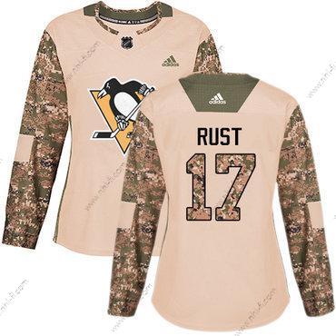 Adidas Pittsburgh Penguins #17 Bryan Rust Maastokuvio Aito 2017 Veterans Day Ommeltu NHL Paita – Naisten