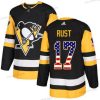 Adidas Pittsburgh Penguins #17 Bryan Rust Musta Kotiottelu Aito USA Flag Ommeltu NHL Paita – Miesten