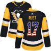 Adidas Pittsburgh Penguins #17 Bryan Rust Musta Kotiottelu Aito USA Flag Ommeltu NHL Paita – Naisten