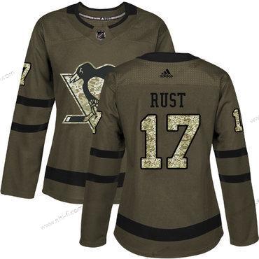 Adidas Pittsburgh Penguins #17 Bryan Rust Vihreä Salute to Service Ommeltu NHL Paita – Naisten