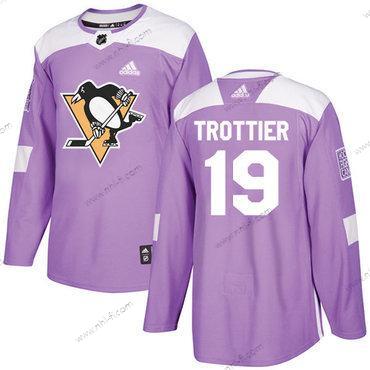 Adidas Pittsburgh Penguins #19 Bryan Trottier Violetti Aito Taistelee syöpää vastaan Ommeltu NHL Paita – Miesten