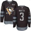 Adidas Pittsburgh Penguins #3 Olli Maatta Musta 100th Vuosipäivä Ommeltu NHL 2017 Jääkiekko Paita – Miesten