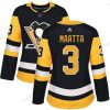 Adidas Pittsburgh Penguins #3 Olli Maatta Musta Kotiottelu Aito Ommeltu NHL Paita – Naisten