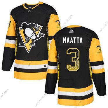 Adidas Pittsburgh Penguins #3 Olli Maatta Musta Paita – Miesten