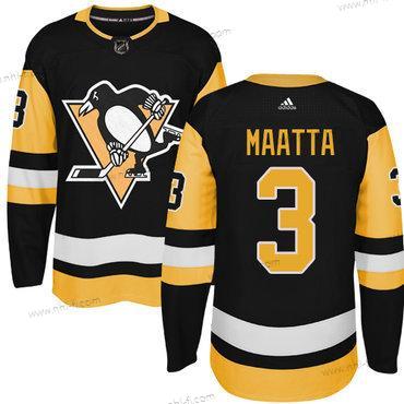 Adidas Pittsburgh Penguins #3 Olli Maatta Musta Vaihtopaita Aito Ommeltu NHL Paita – Miesten