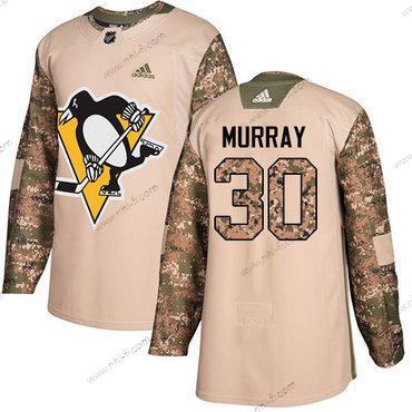 Adidas Pittsburgh Penguins #30 Matt Murray Maastokuvio Aito 2017 Veterans Day Ommeltu NHL Paita – Miesten