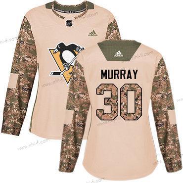 Adidas Pittsburgh Penguins #30 Matt Murray Maastokuvio Aito 2017 Veterans Day Ommeltu NHL Paita – Naisten