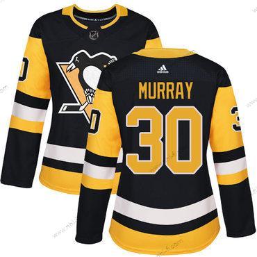 Adidas Pittsburgh Penguins #30 Matt Murray Musta Kotiottelu Aito Ommeltu NHL Paita – Naisten