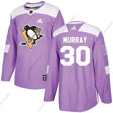 Adidas Pittsburgh Penguins #30 Matt Murray Violetti Aito Taistelee syöpää vastaan Ommeltu NHL Paita – Miesten