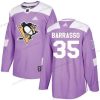 Adidas Pittsburgh Penguins #35 Tom Barrasso Violetti Aito Taistelee syöpää vastaan Ommeltu NHL Paita – Miesten