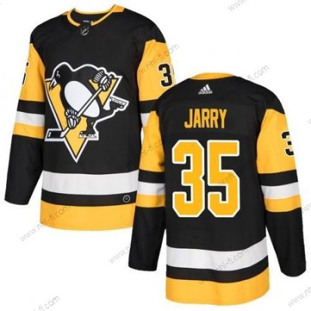 Adidas Pittsburgh Penguins #35 Tristan Jarry Musta Ommeltu NHL Paita – Miesten