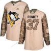 Adidas Pittsburgh Penguins #37 Carter Rowney Maastokuvio Aito 2017 Veterans Day Ommeltu NHL Paita – Miesten