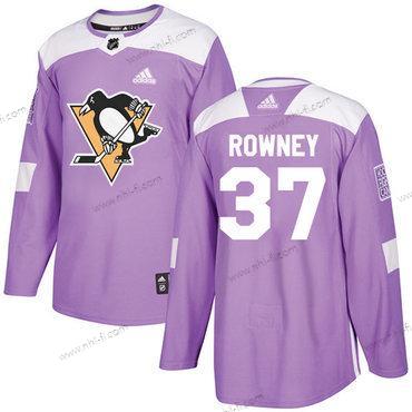 Adidas Pittsburgh Penguins #37 Carter Rowney Violetti Aito Taistelee syöpää vastaan Ommeltu NHL Paita – Miesten