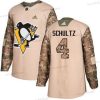 Adidas Pittsburgh Penguins #4 Justin Schultz Maastokuvio Aito 2017 Veterans Day Ommeltu NHL Paita – Miesten