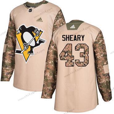 Adidas Pittsburgh Penguins #43 Conor Sheary Maastokuvio Aito 2017 Veterans Day Ommeltu NHL Paita – Miesten