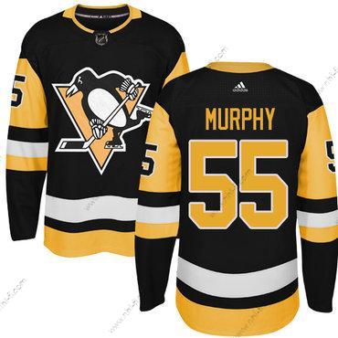 Adidas Pittsburgh Penguins #55 Larry Murphy Musta Vaihtopaita Aito Ommeltu NHL Paita – Miesten