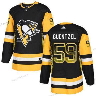 Adidas Pittsburgh Penguins #59 Jake Guentzel Musta Paita – Miesten