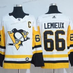 Adidas Pittsburgh Penguins #66 Mario Lemieux Valkoinen Road Aito Ommeltu NHL Paita – Miesten