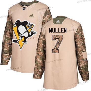 Adidas Pittsburgh Penguins #7 Joe Mullen Maastokuvio Aito 2017 Veterans Day Ommeltu NHL Paita – Miesten