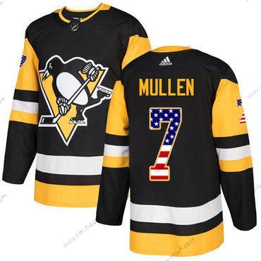 Adidas Pittsburgh Penguins #7 Joe Mullen Musta Kotiottelu Aito USA Flag Ommeltu NHL Paita – Miesten