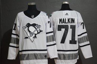 Adidas Pittsburgh Penguins 71 Evgeni Malkin Valkoinen 2019 NHL All-Star Game Paita – Miesten