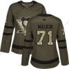 Adidas Pittsburgh Penguins #71 Evgeni Malkin Vihreä Salute to Service Ommeltu NHL Paita – Naisten