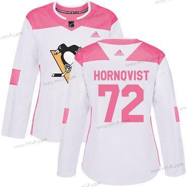 Adidas Pittsburgh Penguins #72 Patric Hornqvist Valkoinen Pinkki Aito Ommeltu NHL Paita – Naisten