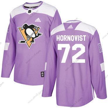 Adidas Pittsburgh Penguins #72 Patric Hornqvist Violetti Aito Taistelee syöpää vastaan Ommeltu NHL Paita – Miesten