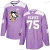 Adidas Pittsburgh Penguins #75 Ryan Reaves Violetti Aito Taistelee syöpää vastaan Ommeltu NHL Paita – Miesten