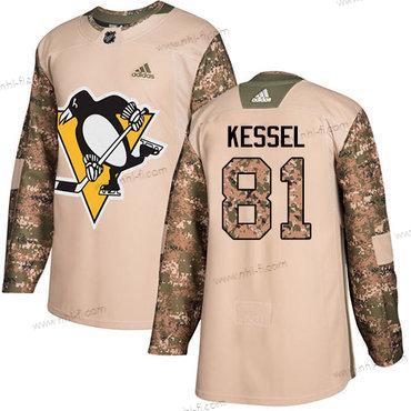 Adidas Pittsburgh Penguins #81 Phil Kessel Maastokuvio Aito 2017 Veterans Day Ommeltu NHL Paita – Miesten