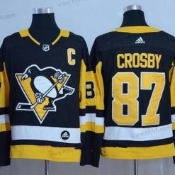 Adidas Pittsburgh Penguins #87 Sidney Crosby Musta Vaihtopaita Aito Ommeltu NHL Paita – Miesten