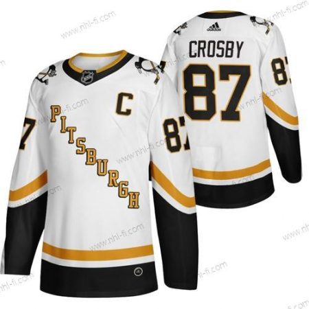 Adidas Pittsburgh Penguins #87 Sidney Crosby Valkoinen 2020-21 Käänteinen Retro Vaihtopaita NHL Paita – Miesten