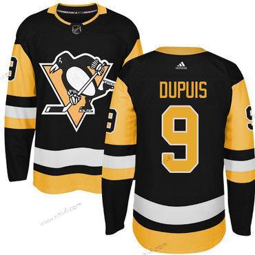 Adidas Pittsburgh Penguins #9 Pascal Dupuis Musta Vaihtopaita Aito Ommeltu NHL Paita – Miesten