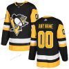 Adidas Pittsburgh Penguins Räätälöidyt Musta Vaihtopaita Aito Ommeltu NHL Paita – Miesten