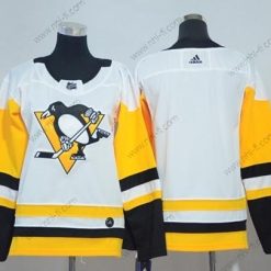 Adidas Pittsburgh Penguins Tyhjä Valkoinen Road Aito Ommeltu NHL Paita – Naisten