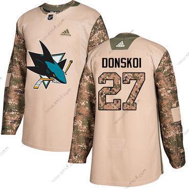 Adidas San Jose Sharks #27 Joonas Donskoi Maastokuvio Aito 2017 Veterans Day Ommeltu NHL Paita – Miesten