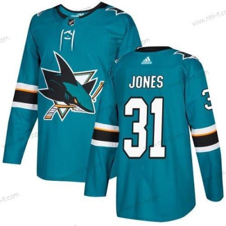 Adidas San Jose Sharks #31 Martin Jones Sinivihreä Kotiottelu Aito Ommeltu NHL Paita – Miesten