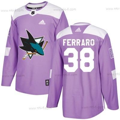 Adidas San Jose Sharks #38 Mario Ferraro Jääkiekko Taistelee syöpää vastaan Aito Violetti Paita – Miesten