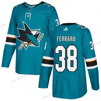 Adidas San Jose Sharks #38 Mario Ferraro Kotiottelu Aito Sinivihreä Paita – Miesten