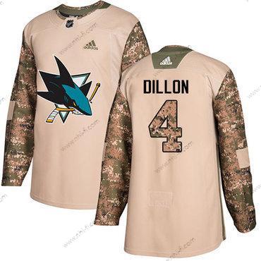 Adidas San Jose Sharks #4 Brenden Dillon Maastokuvio Aito 2017 Veterans Day Ommeltu NHL Paita – Miesten