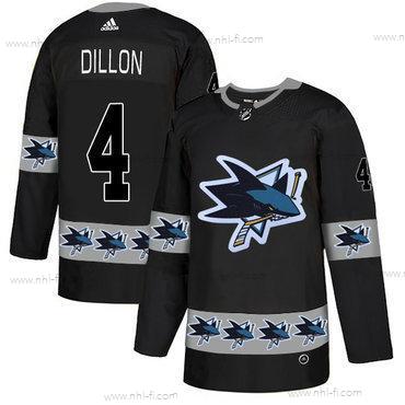 Adidas San Jose Sharks #4 Brenden Dillon Musta Maajoukkue Logos Paita – Miesten