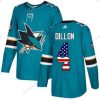 Adidas San Jose Sharks #4 Brenden Dillon Sinivihreä Kotiottelu Aito USA Flag Ommeltu NHL Paita – Miesten