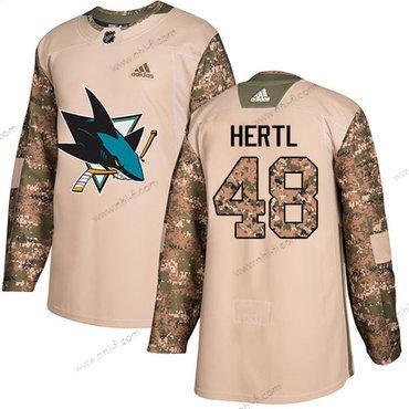 Adidas San Jose Sharks #48 Tomas Hertl Maastokuvio Aito 2017 Veterans Day Ommeltu NHL Paita – Miesten