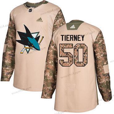 Adidas San Jose Sharks #50 Chris Tierney Maastokuvio Aito 2017 Veterans Day Ommeltu NHL Paita – Miesten