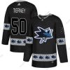 Adidas San Jose Sharks #50 Chris Tierney Musta Maajoukkue Logos Paita – Miesten