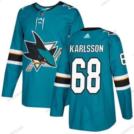 Adidas San Jose Sharks #68 Melker Karlsson Sinivihreä Kotiottelu Aito Ommeltu NHL Paita – Miesten