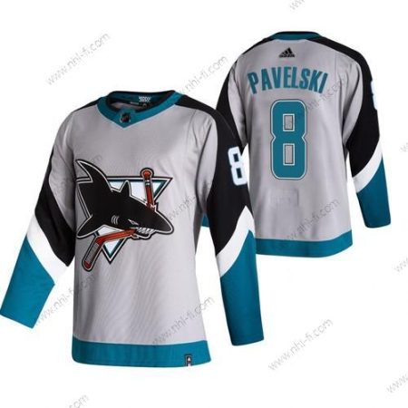 Adidas San Jose Sharks #8 Joe Pavelski Harmaa 2020-21 Käänteinen Retro Vaihtopaita NHL Paita – Miesten