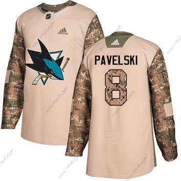 Adidas San Jose Sharks #8 Joe Pavelski Maastokuvio Aito 2017 Veterans Day Ommeltu NHL Paita – Miesten