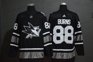 Adidas San Jose Sharks 88 Brent Burns Musta 2019 NHL All-Star Game Paita – Miesten