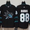 Adidas San Jose Sharks #88 Brent Burns Musta Vaihtopaita Aito Ommeltu NHL Paita – Miesten